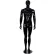 Mannequin masculin - mains le long du corps, jambe tendue - finition brillante, noir