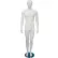 Mannequin masculin - mains le long du corps, jambes tendues - finition brillante, blanc