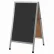 Tableau noir noir Aarco en aluminium, modèle « A-Frame » pour trottoir - 24" de largeur x 42" de hauteur