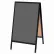 Tableau noir de trottoir Aarco en aluminium, structure en A, revêtement en poudre noir - 24" de largeur x 42" de hauteur