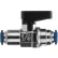 AIGNEP Mini Ball Valve 86320-06-06, 3/8" Tube X 3/8" Tube - Min Qty 5