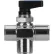 AIGNEP 3-Pos Mini Ball Valve 86710-02, Open Center, 1/8" Female Nptf - Min Qty 4