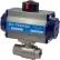 Vanne à bille BI-TORQ 2" en acier inoxydable, 2 pièces, filetage NPT, avec actionneur pneumatique à double effet