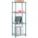 Nexel® 4 Shelf, Poly-Green® Wire Shelving Unit, Starter, 24"W x 14"D x 74"H