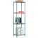 Étagère Nexel® 4, structure à étagères métalliques Poly-Green®, ensemble de base, 24" de largeur x 14" de profondeur x 86" de hauteur