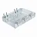 Plateau à 3 compartiments Global Approved 225504 avec poussoirs et glissières - 9,125" de largeur x 1,5" de hauteur x 5,8125" de profondeur - CLR - Quantité par lot : 2