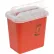Conteneur Covidien de 2 gallons pour objets tranchants présentant un risque biologique, avec couvercle à ouverture horizontale, rouge