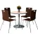 Ensemble KFI comprenant une table à manger ronde de 42 pouces et 4 chaises, table couleur naturelle et chaises couleur espresso