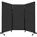 Panneau de séparation acoustique portable, AWRD 70 po x 8 pi 4 po, en tissu, avec roulettes, noir
