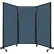 Panneau de cloisonnement acoustique portable, AWRD, tissu 70" x 8'4", avec roulettes, couleur « Ocean »