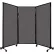 Panneau de cloison acoustique portable, AWRD, tissu 70" x 8'4", avec roulettes, gris anthracite
