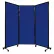 Portable Acoustical Partition Panel, AWRD 80"x8'4" Fabric, With Casters, Royal Blue