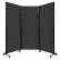 Portable Acoustical Partition Panel, AWRD  80"x8'4" With Casters, Gray