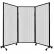 Portable Acoustical Partition Panel, AWRD  70"x8'4" With Casters, Clear