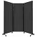 Portable Acoustical Partition Panel, AWRD  88"x8'4" With Casters, Gray