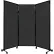 Panneau de cloison acoustique portable, AWRD, tissu 80" x 8'4", avec roulettes, noir