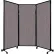 Panneau de cloison acoustique portable, AWRD, tissu 80" x 8'4", avec roulettes, couleur ardoise