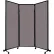 Panneau de cloisonnement acoustique portable, AWRD, 88" x 8'4", en tissu, avec roulettes, couleur ardoise