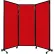 Panneau de cloison acoustique portable, AWRD, 80" x 8'4", en tissu, avec roulettes, rouge