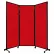 Panneau de séparation acoustique portable, AWRD, 88" x 8'4", en tissu, avec roulettes, rouge