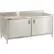 Table-armoire en acier inoxydable 304 d'Aero Manufacturing, 60 x 24 pouces, crédence de 4 pouces, portes à charnières
