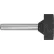 Century Drill 75210 Meule sur tige, diamètre 1", queue de 1/4", W217, oxyde d'aluminium