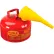 Bidon de sécurité Eagle Type I - 2 gallons avec entonnoir - Rouge