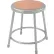 Tabouret de travail Interion® en acier, 18"H, avec assise en panneau dur - sans dossier - gris - lot de 2