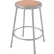 Tabouret de travail Interion® en acier, hauteur 24", avec assise en panneau dur - sans dossier - gris - lot de 2