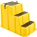Escabeau en plastique emboîtable à 3 marches - Jaune 26" de largeur x 43" de profondeur x 28" de hauteur - NST-3 YEL