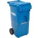 Poubelle mobile Global Industrial™, 35 gallons, bleue