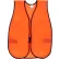 Gilet de sécurité MCR™ V201, maille de polyester, fermeture à crochets, orange, taille unique