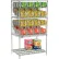 Nexel® CR2436DS Can Rack System, 3 Tier, Chrome, Bottom Dunnage Shelf, 36"W X 24"D x 66"H