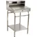 Bureau d'atelier en acier inoxydable Winholt, rehausse à casiers, 24" de largeur x 22" de profondeur