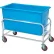 Chariot de transport en vrac Winholt en aluminium, 8 boisseaux, modèle 30-8-AL/BL avec bac bleu : 38-1/2" L x 22" l x 32" H