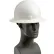 Casque de chantier Honeywell Fibre-Metal® à bord large, système de suspension à cliquet, blanc, HDPE, série E1