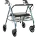 Heavy Duty Bariatric Rollator Walker with Large Padded Seat, Blue