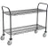 Nexel®, chariot utilitaire à 2 tablettes, finition époxy noire, 54" de largeur x 14" de profondeur x 39" de hauteur, roulettes en polyuréthane, 4 roulettes pivotantes, dont 2 avec frein