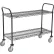 Nexel®, chariot de service à 2 tablettes, finition époxy noire, 36" de largeur x 24" de profondeur x 39" de hauteur, roulettes en polyuréthane, 4 roulettes pivotantes