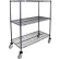Chariot à étagères Nexel® 3, Nexelon®, 24" de largeur x 14" de profondeur x 60" de hauteur, roulettes pivotantes en polyuréthane