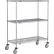 Nexel® 3 Shelf Truck, Nexelate®, 24"W x 14"D x 80"H, Polyurethane Swivel Casters