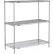 Nexel® 3 Shelf, Nexelate® Silver Epoxy Wire Shelving Unit, Starter, 24"W x 14"D x 54"H