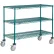 Nexel® 3 Shelf Truck, Poly-Green®, 24"W x 18"D x 60"H, Polyurethane Swivel Casters, 2 Brakes