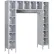 Global Industrial™ : casier « Clear View » pour 16 personnes, 72 L x 18 P x 78 H, gris, à monter.