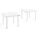 Table d'appoint carrée en résine Global Industrial™ de 18-1/2", blanche, lot de 2 - Quantité par lot : 2
