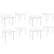 Table d'appoint carrée empilable en résine Global Industrial™, 18-1/2", blanche, lot de 8