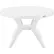 Table ronde en résine Global Industrial™ de 45 pouces avec trou pour parasol, blanche
