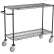 Nexel®, 2 Shelf Push Cart, Black Epoxy, 60"L x 21"W x 40"H, Poly Casters, 4 Swivel, 2 Brake