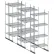 Nexel® Rayonnage au sol sur rails haute densité, 5 éléments, acier inoxydable, 36" de largeur x 21" de profondeur x 76" de hauteur, longueur 13'