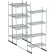 Nexel® Rayonnage au sol sur rails haute densité, 3 éléments, acier inoxydable, 36" de largeur x 18" de profondeur x 76" de hauteur, longueur 8'